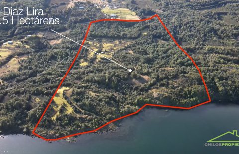 Campo con borde de mar en Díaz Lira, Chiloé – 13,5 hectáreas